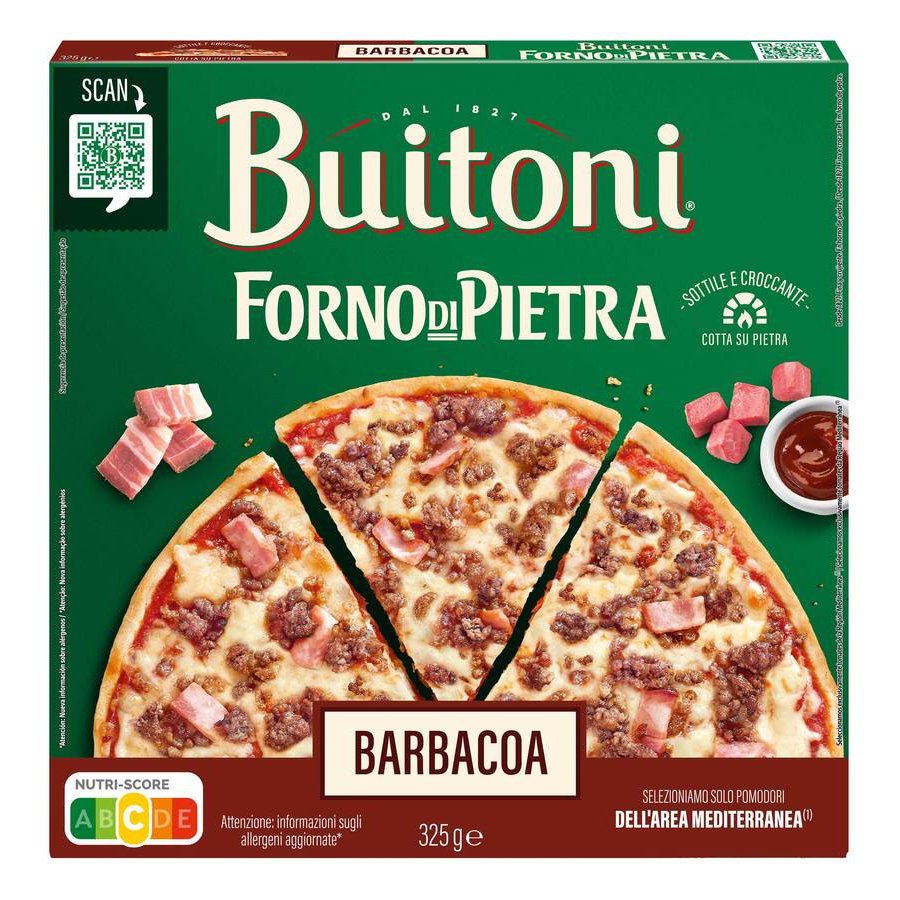 Pizza congelada BUITONI Forno di Pietra barbacoa 325 g