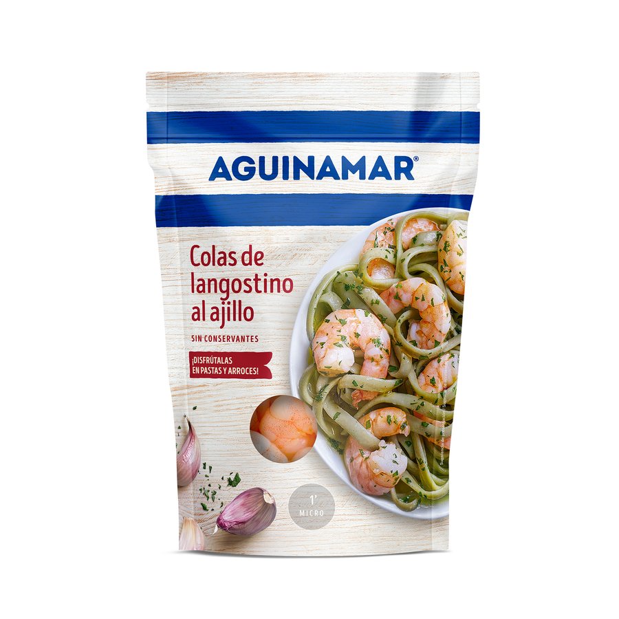 Colas langostino AGUINAMAR ajillo refrigerado 105 g