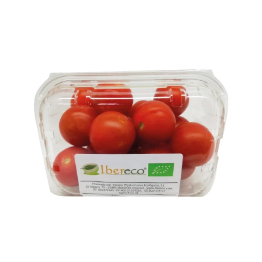 Tomate cherry redondo ecológico (20-35mm) bandeja 250 g