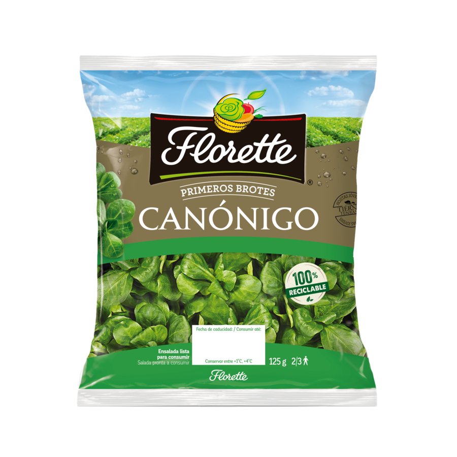 Ensalada canónigos primeros brotes FLORETTE bolsa 125 g