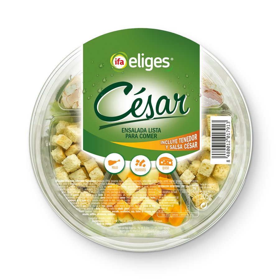 Ensalada completa César IFA ELIGES barqueta 205 g