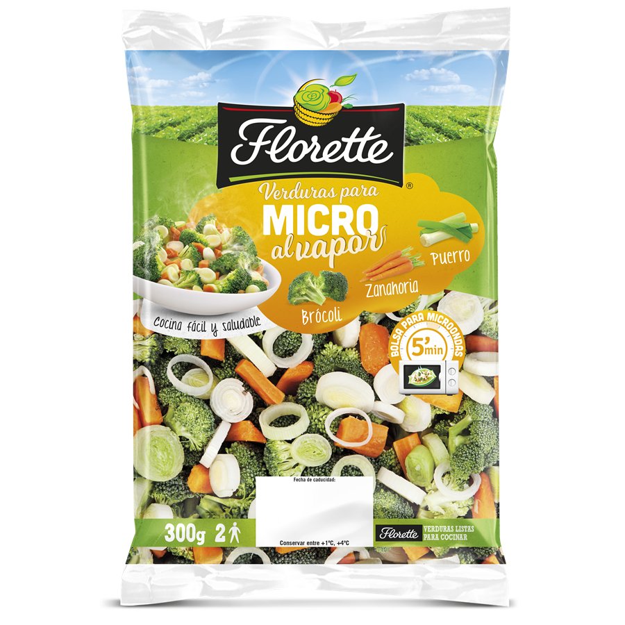 Brócoli/zanahoria/puerro micro FLORETTE bolsa 300 g