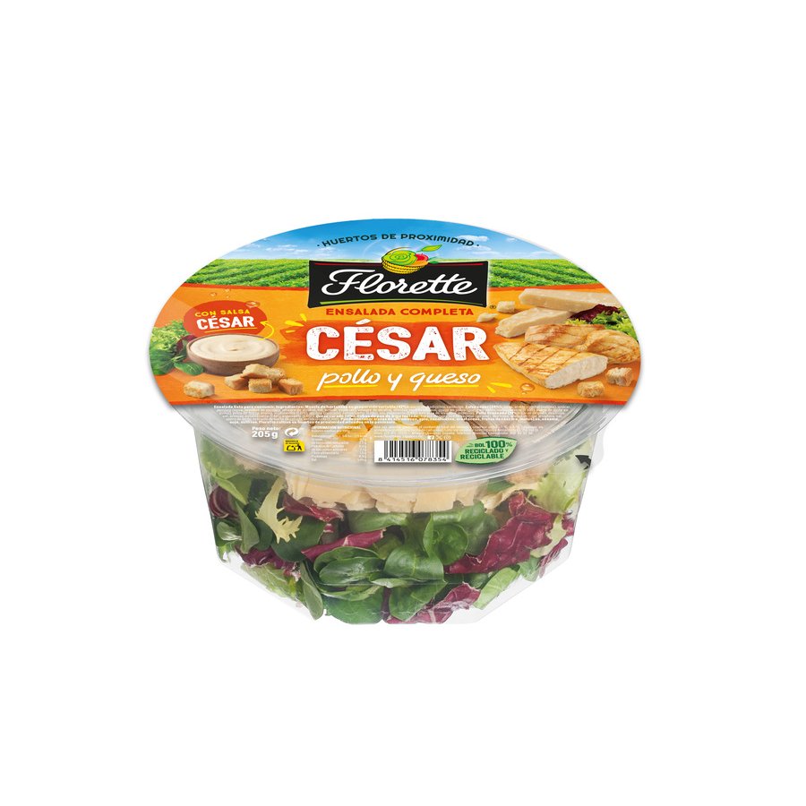 Ensalada completa César FLORETTE barqueta 205 g