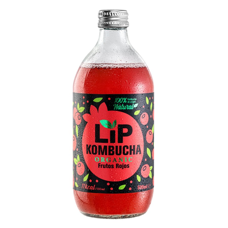 Kombucha organic frutos rojos LIP botella 50 cl