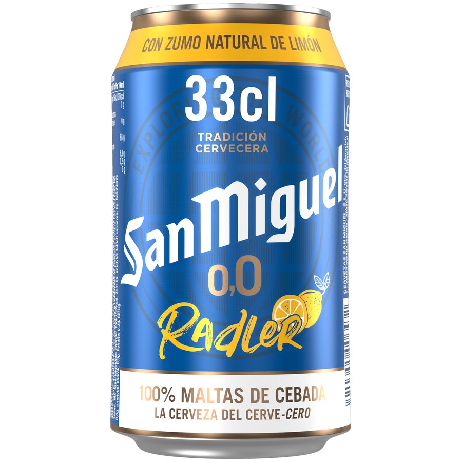 Cerveza SAN MIGUEL 0,0% limón lata 33 cl