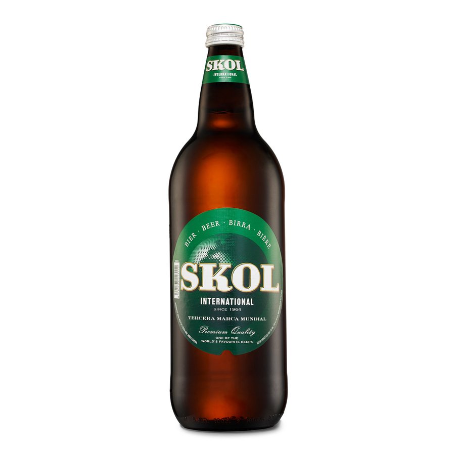 Cerveza SKOL botella  1 l