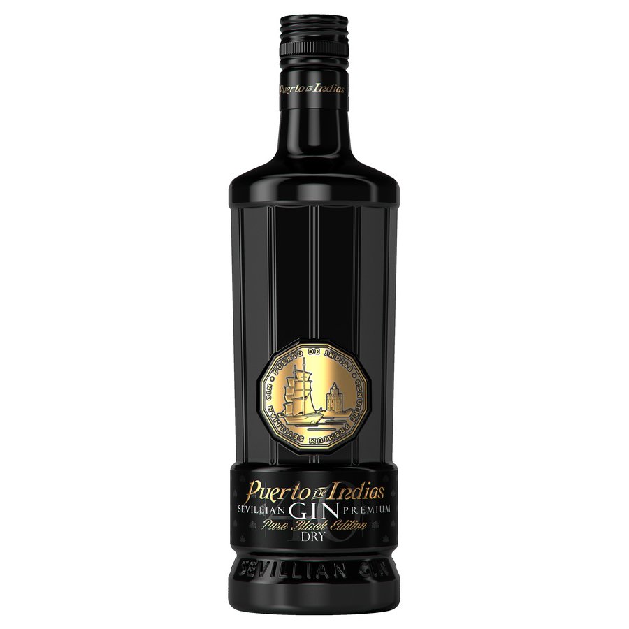 Gin PUERTO DE INDIAS Black botella 70 cl.