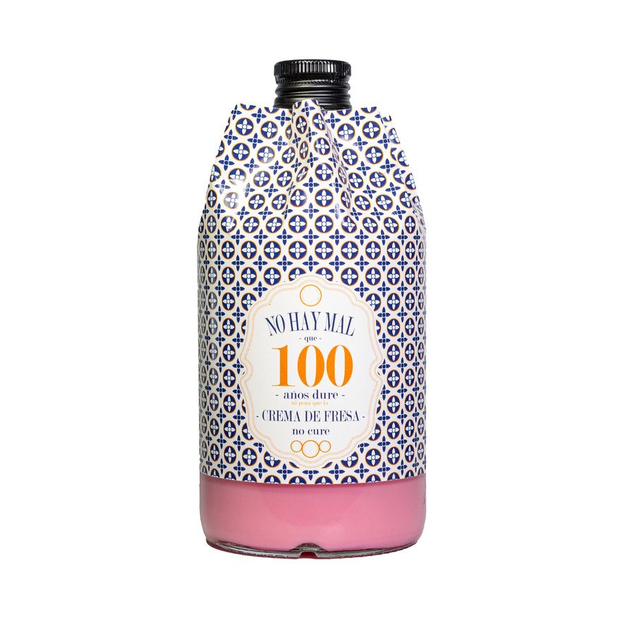 Crema de fresa 100 AÑOS botella 70 cl.