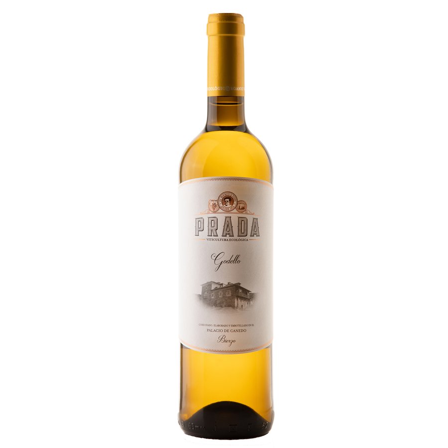 Vino D.O.Bierzo blanco godello ecológico PRADA botella 75 cl.