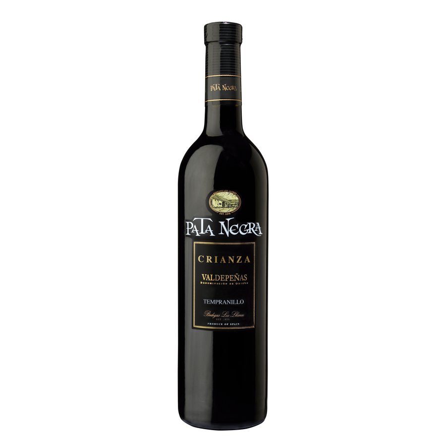 Vino Valdepeñas crianza PATA NEGRA botella 75 cl