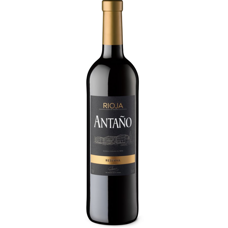 Vino Rioja tinto ANTAÑO reserva botella 75 cl