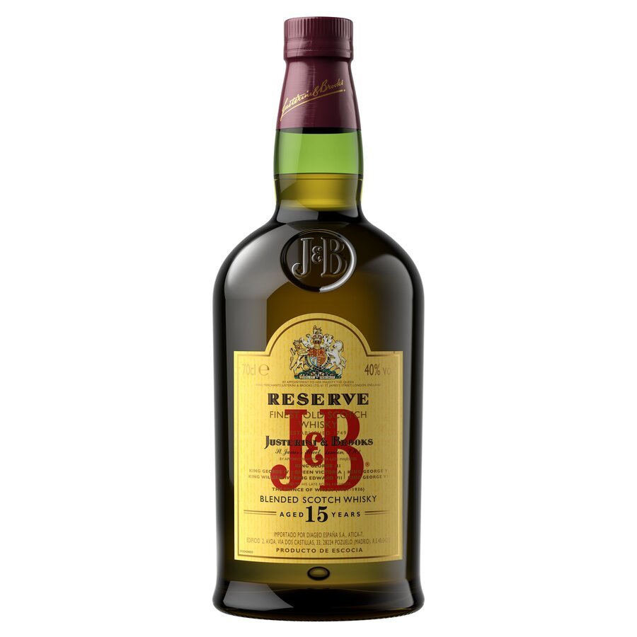 Whisky escocés J&B 15 años botella  70 cl