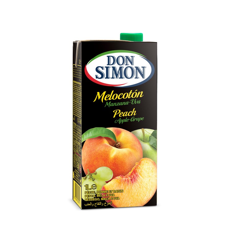 Zumo de melocotón-manzana-uva DON SIMON brik 1 l