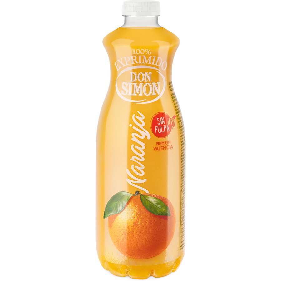 Zumo refrigerado DON SIMON naranja exprimida sin pulpa 1 l