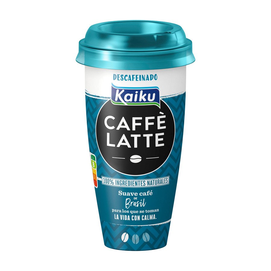 Bebida refrigerada KAIKU caffe latte descafeinado 230 ml