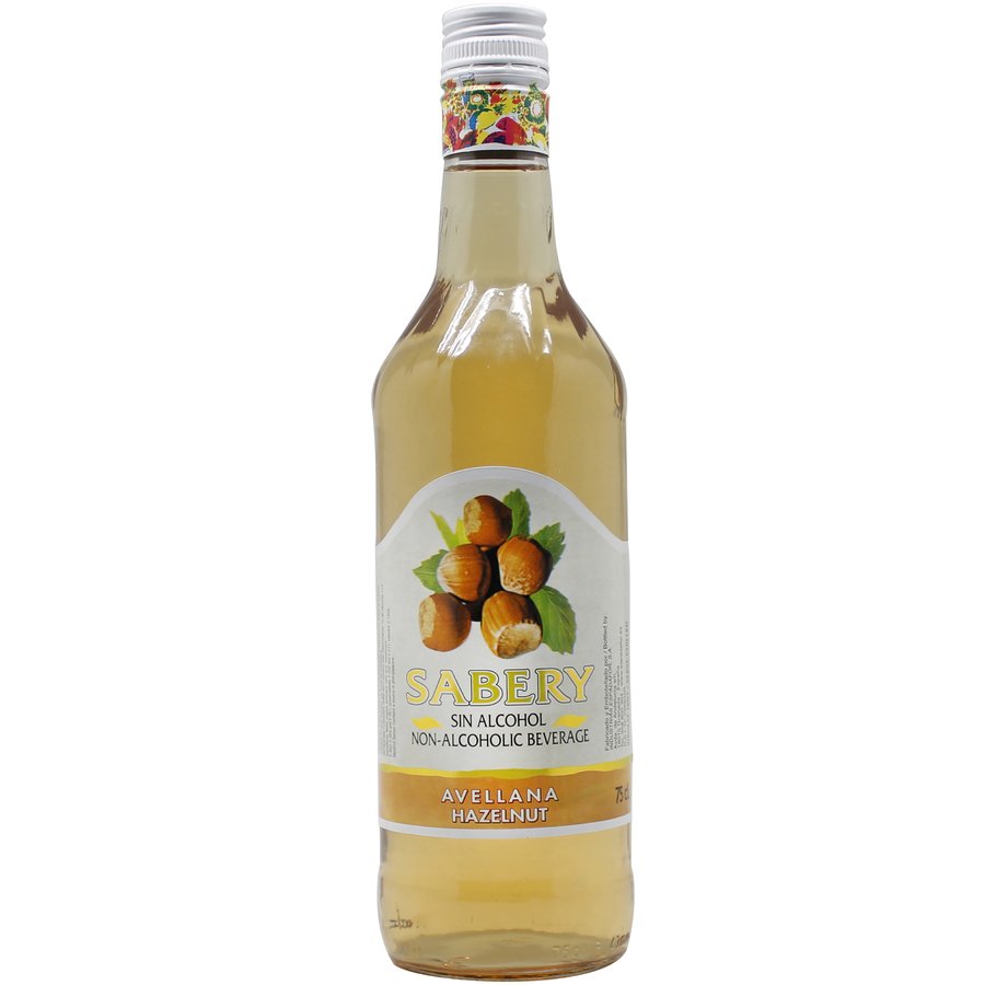 Licor frutas sin alcohol avellanas SABERY 75 cl.